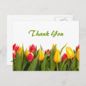Spring Tulip Garden Dank u Briefkaart (Voorkant / Achterkant)