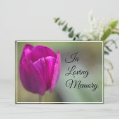 Spring Tulip Memorial Service Kaart (Staand voorkant)