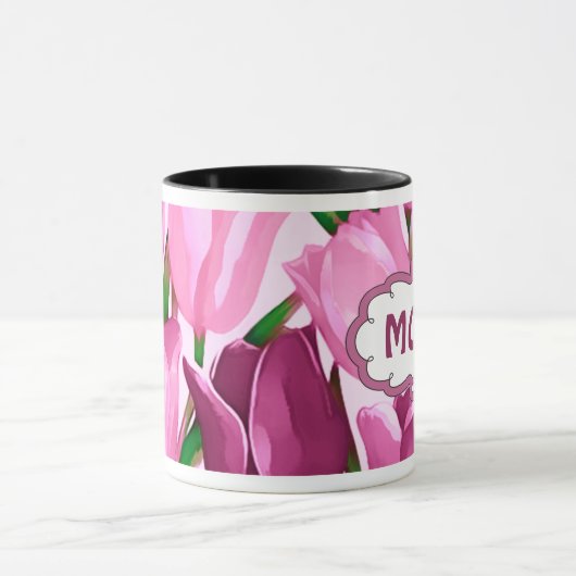 Spring Tulip Painting Moederdag Gift Mok (Midden)