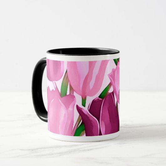 Spring Tulip Painting Moederdag Gift Mok (Voorkant links)