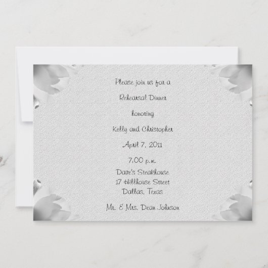 Spring Tulip repetitie diner uitnodiging (Achterkant)