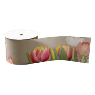 Spring Tulip Ribbon Grosgrain Lint