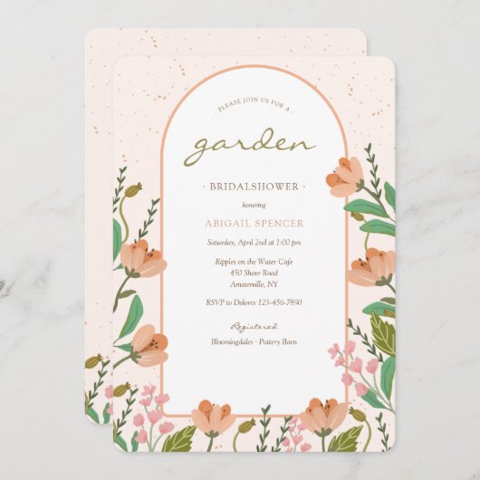 Spring Tulip uitnodiging (Voorkant / Achterkant)