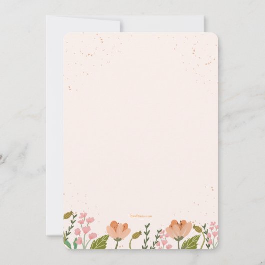 Spring Tulip uitnodiging (Achterkant)