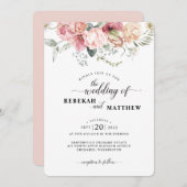 Spring Tulip Waterverf Boeket Bruiloft Uitnodiging (Voorkant / Achterkant)