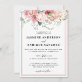 Spring Tulip Waterverf Boeket Bruiloft Uitnodiging (Voorkant)