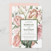 Spring Tulip Waterverf Boeket Invitation Kaart (Voorkant / Achterkant)