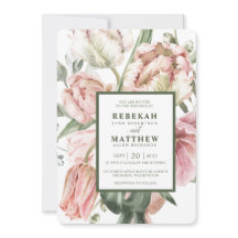 Spring Tulip Waterverf Boeket Invitation