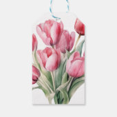 Spring Tulip Wedding Cadeaulabel (Achterkant)