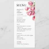 Spring Tulip Wedding Menu (Voorkant)
