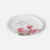 Spring Tulip Wedding Papieren Bordje (Gekanteld)