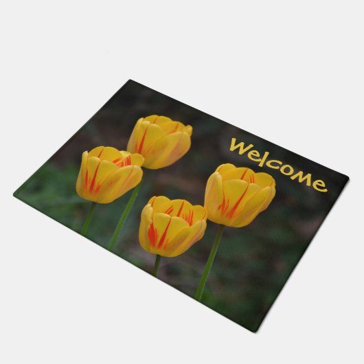 Spring Tulip Welcome Mat (Schuin)