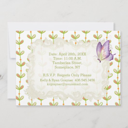 Spring Tulips 2 Moederdag Brunch Kaart (Achterkant)