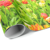 Spring Tulips and Daffodils Park Wrapping Paper Cadeaupapier (Rol Hoek)