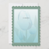 Spring Tulips Birthday Party Turquoise Kaart (Achterkant)