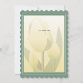 Spring Tulips Birthday Party Yellow Kaart (Achterkant)
