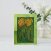 Spring Tulips Bloem Tulp Kunst Briefkaart (Staand voorkant)