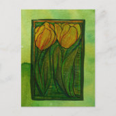 Spring Tulips Bloem Tulp Kunst Briefkaart (Voorkant)