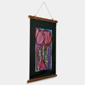 Spring Tulips Bloem Tulp Kunst Hangend Wandkleed (Gebogen)