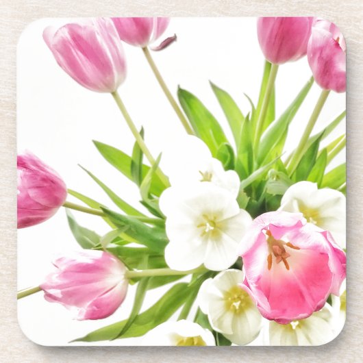 Spring Tulips Bouquet Drankjes Onderzetter (Voorkant)