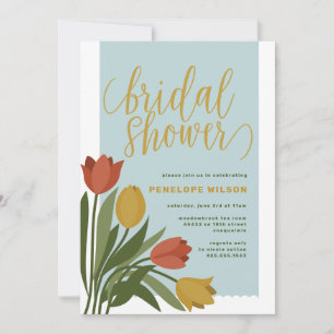 Spring Tulips Bridal Shower Invitation Kaart
