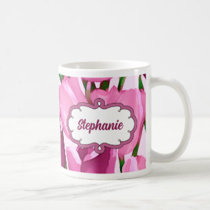 Spring Tulips Custom Name Moederdag Gift Koffiemok
