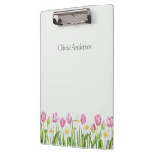 Spring Tulips & Daffodils Floral Clipboard Klembord (Links)