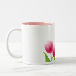 Spring Tulips Easter Gift Tweekleurige Koffiemok