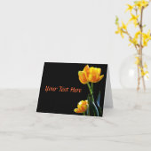 Spring Tulips Elegant Note Cards Kaart (Gele Bloem)