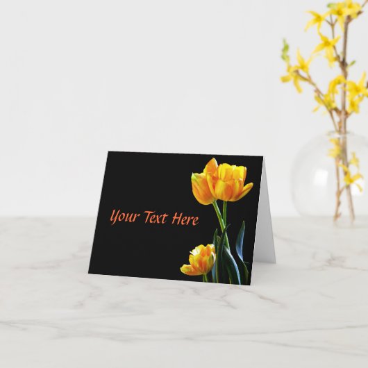 Spring Tulips Elegant Note Cards Kaart (Gele Bloem)