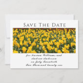 Spring Tulips Flat Save The Date Card (Voorkant)
