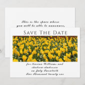 Spring Tulips Flat Save The Date Card (Voorkant / Achterkant)
