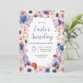 Spring Tulips Floral Easter Celebration Kaart (Staand voorkant)