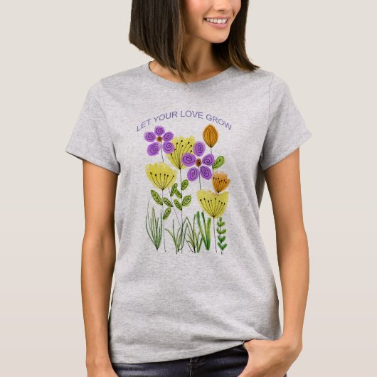 Spring Tulips Flower T-shirt (Voorkant)