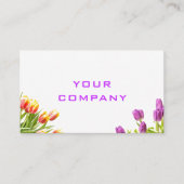 Spring Tulips Garden Floral Elegant Professional Visitekaartje (Voorkant)