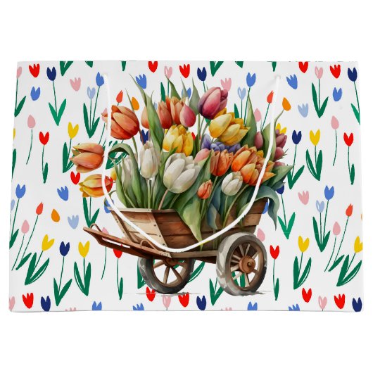 Spring Tulips  Groot Cadeauzakje (Voorkant)