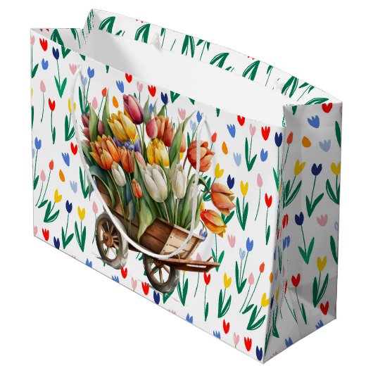 Spring Tulips  Groot Cadeauzakje (Achterkant Gekanteld)