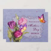 Spring Tulips Moederdag Brunch Kaart (Voorkant / Achterkant)