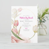 Spring Tulips Moederdag Brunch Kaart (Staand voorkant)