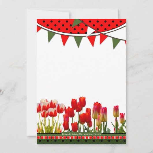 Spring Tulips Moederdag Brunch Uitnodiging (Achterkant)