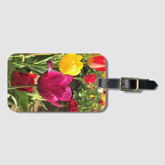 Spring Tulips (Oregon) Bagagelabel (Voorkant (horizontaal))