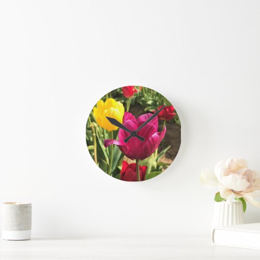 Spring Tulips (Oregon) Ronde Klok (Huis)
