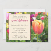 Spring Tulips Party uitnodiging (Voorkant)