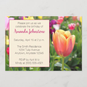 Spring Tulips Party uitnodiging