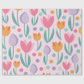 Spring Tulips Patroon Cadeaupapier (Vlak)
