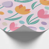 Spring Tulips Patroon Cadeaupapier (Hoek)