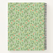 Spring Tulips Pattern Personalized Bible Study Notitieboek (Achterkant)