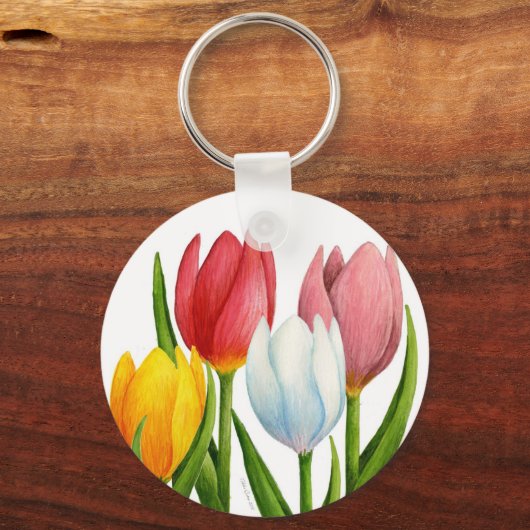 Spring Tulips Sleutelhanger (Voorkant)
