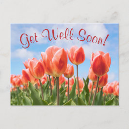 Spring Tulips Sunny Get Well Soon Briefkaart