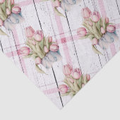 Spring Tulips w/ Pink Farmhouse Background Tissuepapier (Detail)